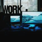 shallow focus photography of computer monitor